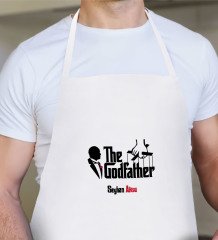 Kişiye Özel The Godfather Tasarımlı Beyaz Mutfak Önlüğü-1