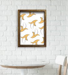 BK Gift Cafe & Bar & Restaurant Konseptli Doğal Masif Ahşap Çerçeveli Tablo 45x65cm-60