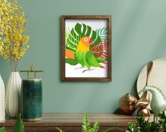 BK Home Doğal Masif Ahşap Çerçeveli Tablo 45x65cm-64