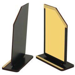 Sublimasyon Metal Baskılı Siyah Ahşap Plaket  - Altın Metalli
