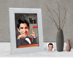 Kişiye Özel Kral Karikatürlü Dekoratif Çerçeve-3