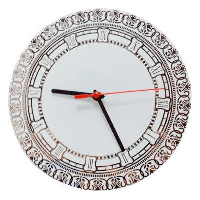 Sublimasyon Yuvarlak Cam Saat 20 cm