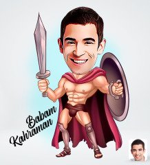 Kişiye Özel Kahraman Babam Tasarımlı Dijital Karikatür-1