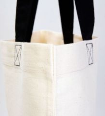BK Gift I Love Kuşadası Siyah Renkli Kulp Gabardin Bez Çanta 40x35cm, Baskılı Omuz Çantası, Alışveriş Çantası, Plaj Çantası