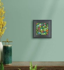 BK Gift Pop Art Tasarımlı Ahşap Çerçeveli Taş Duvar Dekoru-5