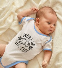 BK Kids This Cute Tasarımlı Mavi Bebek Body Zıbın-1