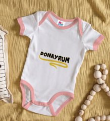 BK Kids Donayrum Tasarımlı Pembe Bebek Body Zıbın-1