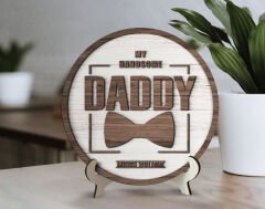 Bk Gift Kişiye Özel Kabartma Tasarım Ahşap Baba Tabelası, Babaya Hediye, Babalar Günü Hediyesi, Ev Dekorasyonu-2