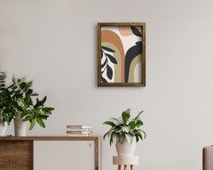 BK Home Doğal Masif Ahşap Çerçeveli Tablo 45x65cm-70