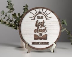 Bk Gift Kişiye Özel Kabartma Tasarım Ahşap Baba Tabelası, Babaya Hediye, Babalar Günü Hediyesi, Ev Dekorasyonu-4