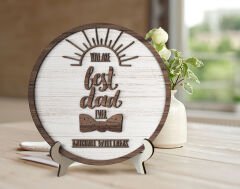 Bk Gift Kişiye Özel Kabartma Tasarım Ahşap Baba Tabelası, Babaya Hediye, Babalar Günü Hediyesi, Ev Dekorasyonu-4