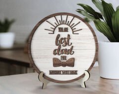 Bk Gift Kişiye Özel Kabartma Tasarım Ahşap Baba Tabelası, Babaya Hediye, Babalar Günü Hediyesi, Ev Dekorasyonu-4