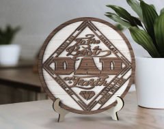 Bk Gift Kişiye Özel Kabartma Tasarım Ahşap Baba Tabelası, Babaya Hediye, Babalar Günü Hediyesi, Ev Dekorasyonu-5