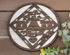 Bk Gift Kişiye Özel Kabartma Tasarım Ahşap Baba Tabelası, Babaya Hediye, Babalar Günü Hediyesi, Ev Dekorasyonu-5