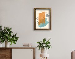 BK Home Doğal Masif Ahşap Çerçeveli Tablo 45x65cm-72