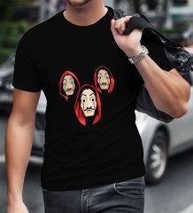 La Casa De Papel Siyah Erkek T-Shirt-33