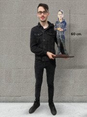Kişiye Özel Dev Boy Fotoğraflı Ahşap Biblo 60cm