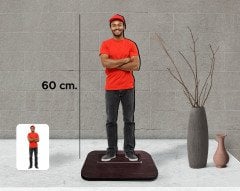 Kişiye Özel Dev Boy Fotoğraflı Ahşap Biblo 60cm