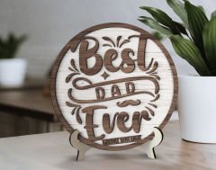 Bk Gift Kişiye Özel Kabartma Tasarım Ahşap Baba Tabelası, Babaya Hediye, Babalar Günü Hediyesi, Ev Dekorasyonu-6