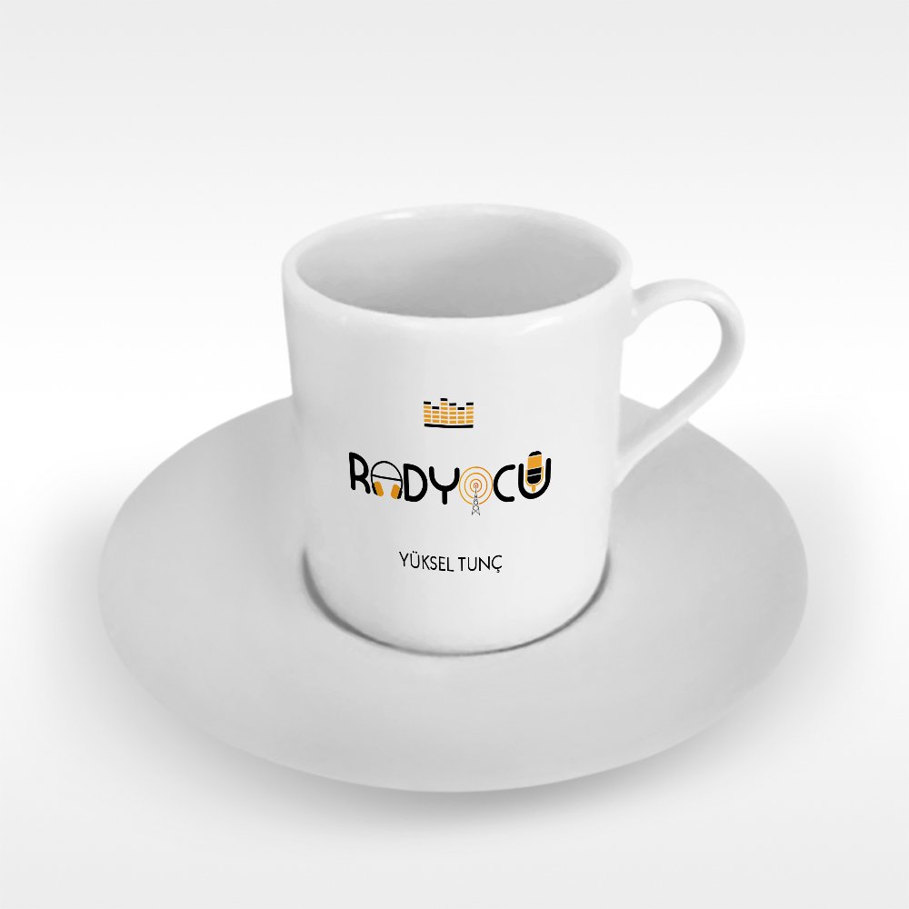 Kişiye Özel Mesleki Radyocu Türk Kahvesi Fincanı