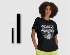 BK Gift Motorsiklet Tasarımlı Kadın Siyah T-shirt -7, Arkadaşa Hediye, Doğum Günü Hediyesi, Sevgili Hediyesi