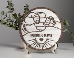 Bk Gift Kişiye Özel Kabartma Tasarım Ahşap Baba Tabelası, Babaya Hediye, Babalar Günü Hediyesi, Ev Dekorasyonu-8