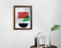 BK Home Doğal Masif Ahşap Çerçeveli Tablo 45x65cm-78