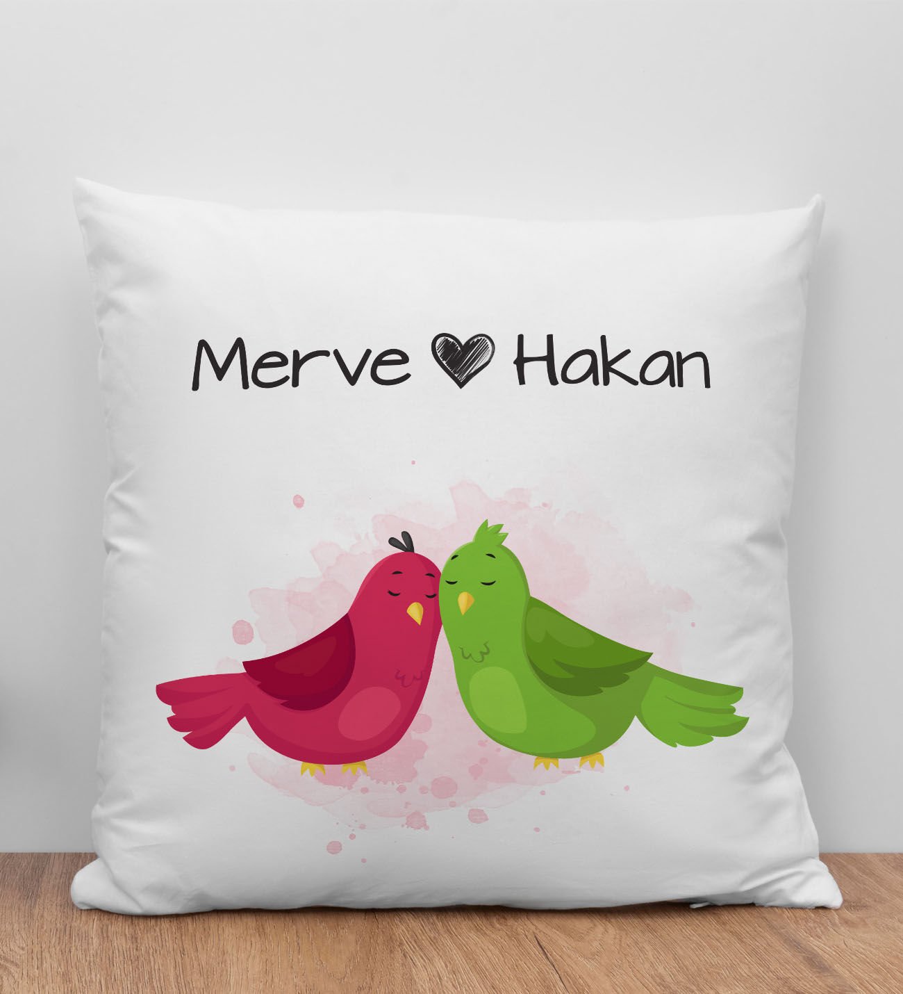 BK Gift Kişiye Özel Sevgili Evcil Hayvan Tasarımlı Beyaz Kırlent Yastık-1, Arkadaşa Hediye, Sevgiliye Hediye