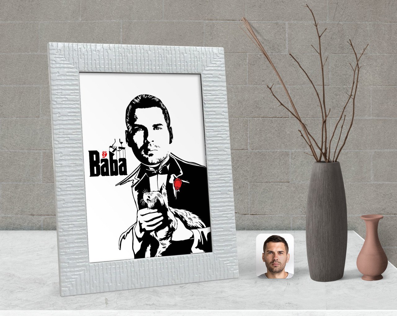 Kişiye Özel Godfather Baba Tasarımlı Dekoratif Çerçeve-7