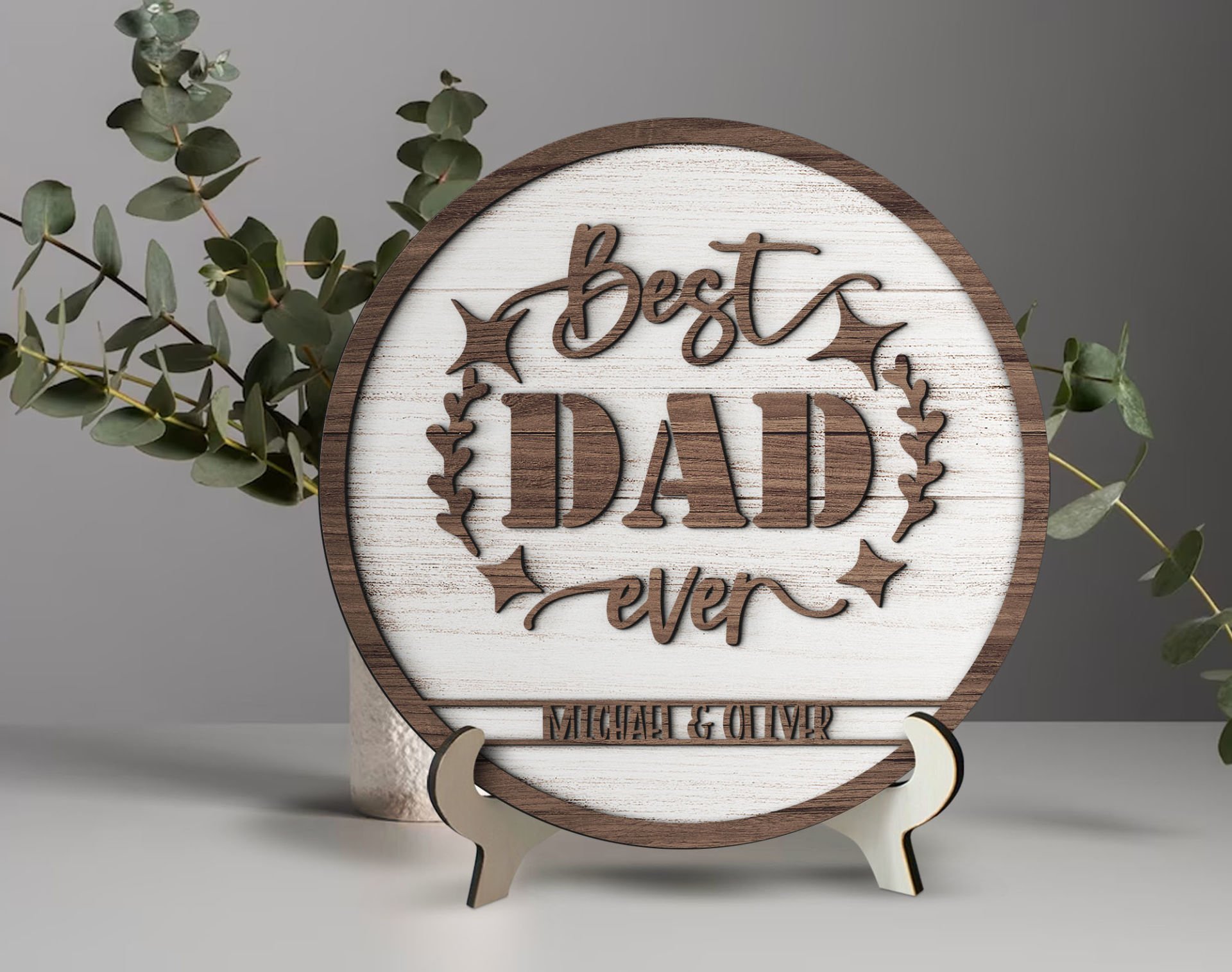 Bk Gift Kişiye Özel Kabartma Tasarım Ahşap Baba Tabelası, Babaya Hediye, Babalar Günü Hediyesi, Ev Dekorasyonu-10