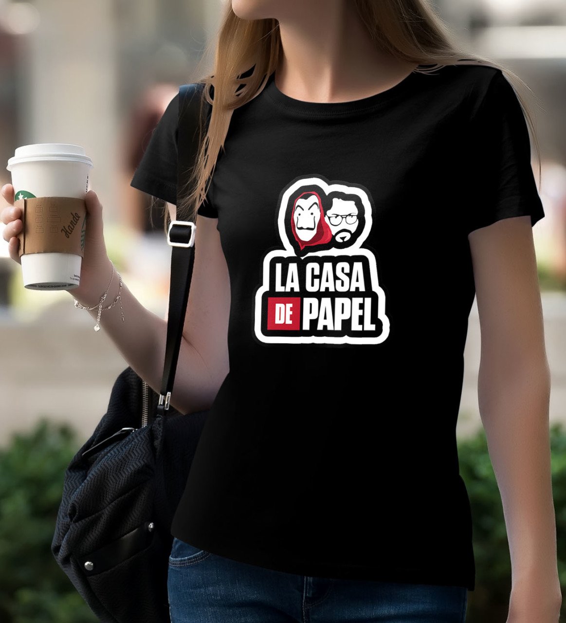La Casa De Papel Siyah Bayan T-Shirt-18
