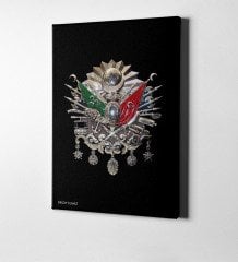 Kişiye Özel Osmanlı Arması Kanvas Tablo (50 x 70 cm.) 2
