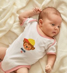 BK Kids Havalı Ol Tasarımlı Pembe Bebek Body Zıbın-1