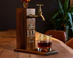BK Gift Kişiye Özel Kabartma İsimli Musluklu Doğal Ahşap İçki Standı, Home Bar, Viski Çeşmesi, İçecek Dispenseri, Ahşap İçecek Çeşmesi-26