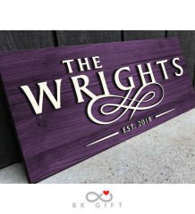 BK Gift Kişiye Özel İsimli Dekoratif Ahşap Tabela 61cm - Model 2