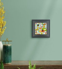 BK Gift Pop Art Tasarımlı Ahşap Çerçeveli Taş Duvar Dekoru-17