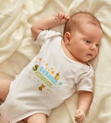 BK Kids Babamın Kızanıyım Tasarımlı Beyaz Bebek Body Zıbın-1
