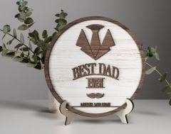 Bk Gift Kişiye Özel Kabartma Tasarım Ahşap Baba Tabelası, Babaya Hediye, Babalar Günü Hediyesi, Ev Dekorasyonu-12