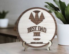 Bk Gift Kişiye Özel Kabartma Tasarım Ahşap Baba Tabelası, Babaya Hediye, Babalar Günü Hediyesi, Ev Dekorasyonu-12