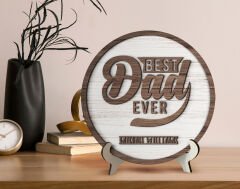 Bk Gift Kişiye Özel Kabartma Tasarım Ahşap Baba Tabelası, Babaya Hediye, Babalar Günü Hediyesi, Ev Dekorasyonu-13