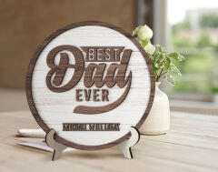 Bk Gift Kişiye Özel Kabartma Tasarım Ahşap Baba Tabelası, Babaya Hediye, Babalar Günü Hediyesi, Ev Dekorasyonu-13