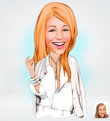 Kişiye Özel Kadın Mimar Tasarımlı Dijital Karikatür-2