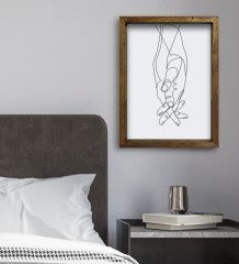 BK Gift Yatak Odası Konseptli Doğal Masif Ahşap Çerçeveli Tablo-16