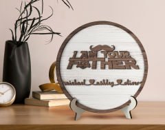 Bk Gift Kişiye Özel Kabartma Tasarım Ahşap Baba Tabelası, Babaya Hediye, Babalar Günü Hediyesi, Ev Dekorasyonu-14