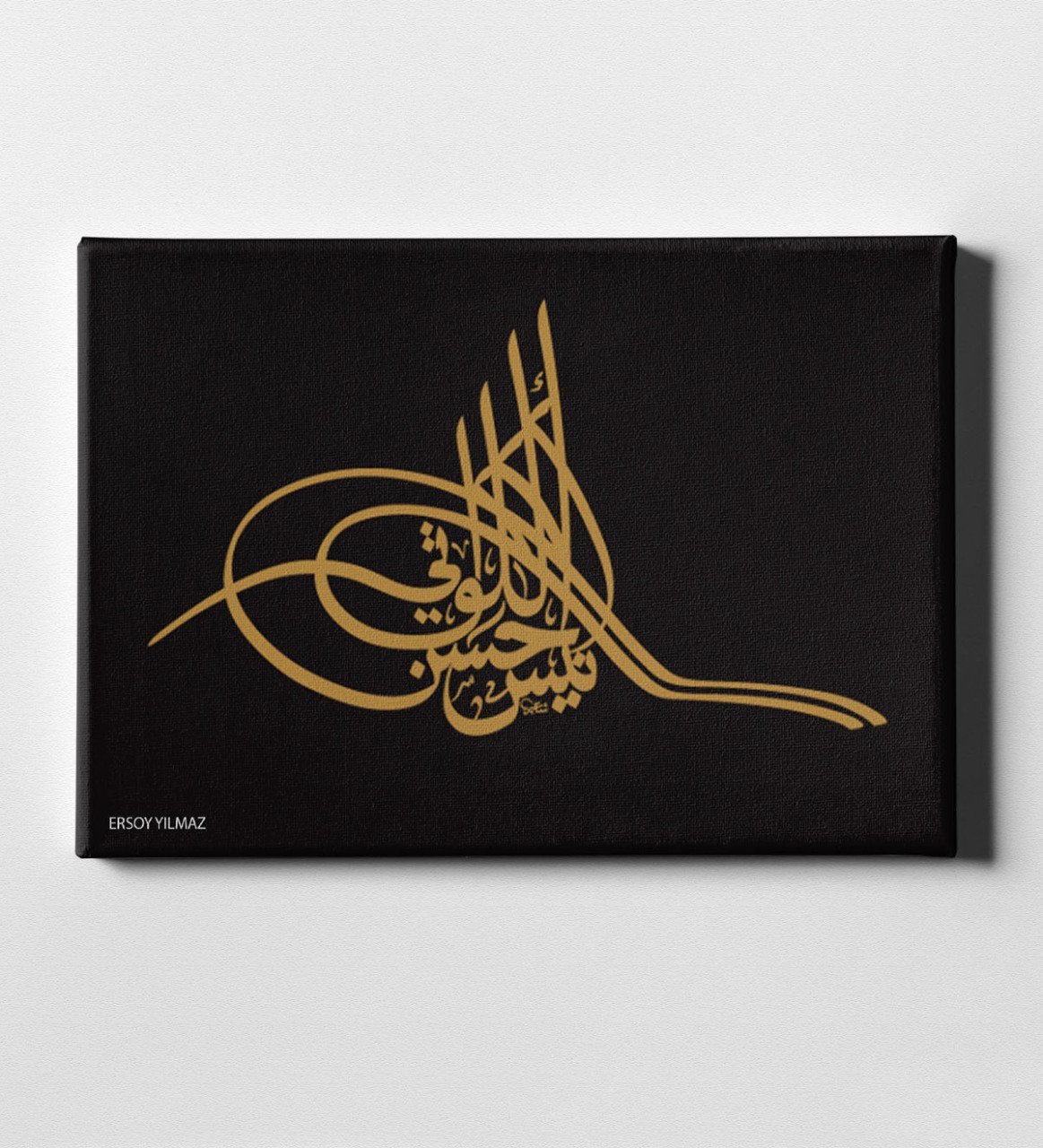 Kişiye Özel Osmanlı Tuğrası Kanvas Tablo (50 x 70 cm.) 1
