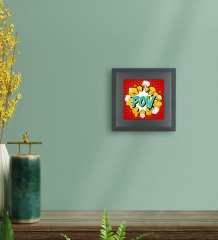 BK Gift Pop Art Tasarımlı Ahşap Çerçeveli Taş Duvar Dekoru-20