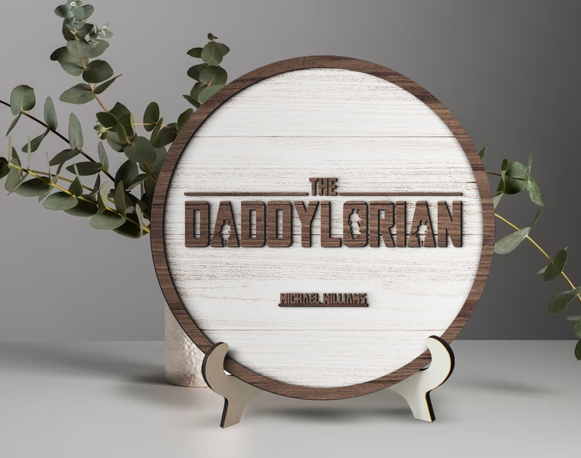 Bk Gift Kişiye Özel Kabartma Tasarım Ahşap Baba Tabelası, Babaya Hediye, Babalar Günü Hediyesi, Ev Dekorasyonu-15