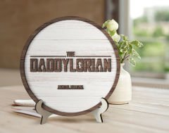 Bk Gift Kişiye Özel Kabartma Tasarım Ahşap Baba Tabelası, Babaya Hediye, Babalar Günü Hediyesi, Ev Dekorasyonu-15