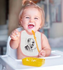 BK Kids Atatürk Temalı Pembe Bebek Body Zıbın ve Mama Önlüğü Hediye Seti-10