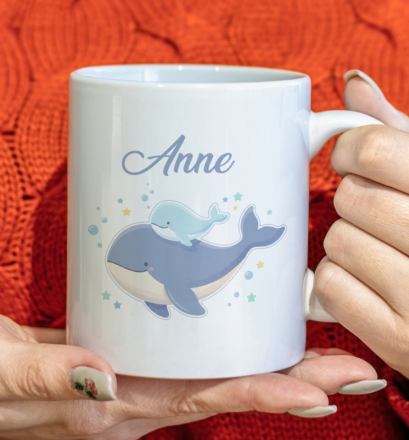 BK Gift Anne ve Yavrusu Beyaz Kupa Bardak -16, Anneler Günü ve Kadınlar Günü Hediyesi